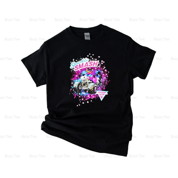 Monster Truck Tour Sparkle Smash Stars Graphic Art Fan V1130269 New Unisex T-Shirt, up to 5XL