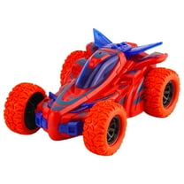 Red Double Sided Inertial Car Toy With Light Feature Stunt Tumbling For Children Fun Play Vehicle Educational