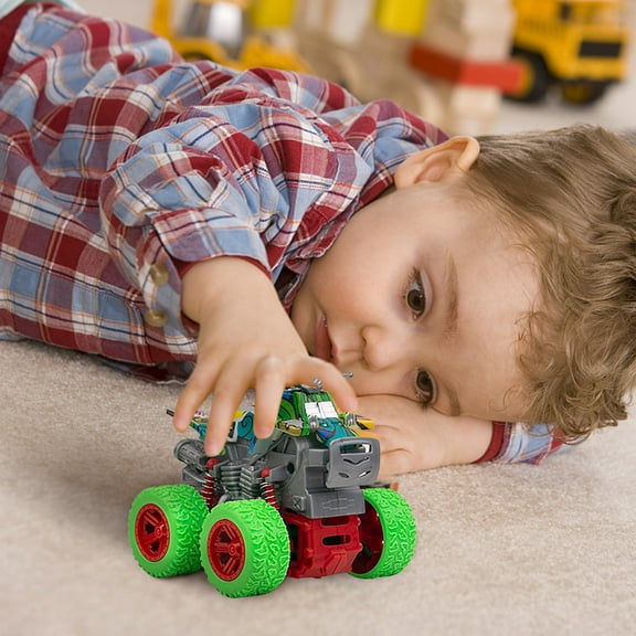 Monster Truck Toys - Friction Powered Toy Motorcycle Cars Push and Go Car Truck Playset for Boys Girls Toddler Aged 3 4 5 6 7 Year Old Gifts for Kids Christmas Birthday Party
