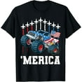 thumbnail image 1 of Monster Truck Usa Flag Merica Boys Men 4Th Of July T-Shirt Unisex S-5XL Hot Trending Shirt, Vintage Birthday Gift, 1 of 3