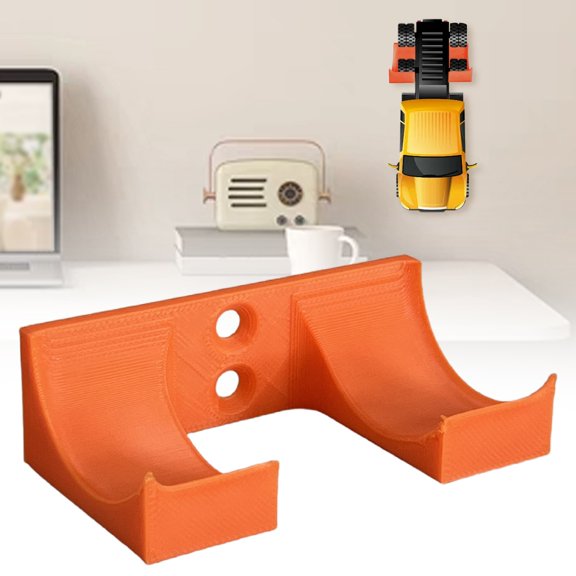 Monster Truck Wall Mounts, Toy Truck Wall Display Rack, Model Car Storage Organizer, Multi-Slot Horizontal Shelf, Wall-Mounted Frame Holder For Vehicle Models, Garage/Bedroom Model Car Holder,Orange