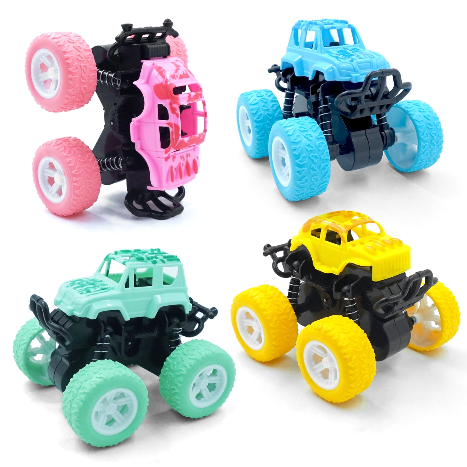 Monster Truck for Boys Year Old,4 Pack Push and Go