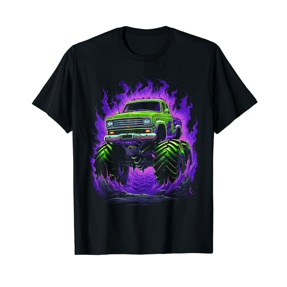 Monster Truck for Toddlers, Kids Monster Truck Retro Vintage T-Shirt
