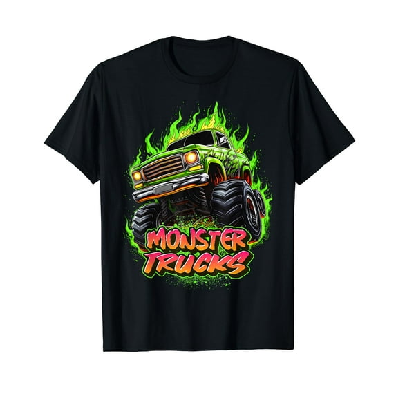 Monster Truck for Toddlers, Kids Monster Truck Vintage Retro T-Shirt