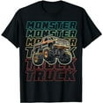 thumbnail image 1 of Monster Truck for Toddlers, Kids Monster Truck Vintage Retro T-Shirt, 1 of 5