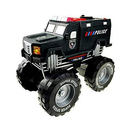 Monster Truck with Lights and Sounds, Police Vehicle Toy, for Boys and Girls Ages 3+ (Police)