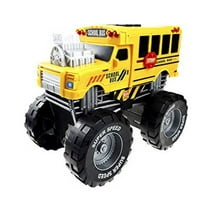 Monster Truck with Lights and Sounds, School Bus Vehicle Toy, for Boys and Girls Ages 3+ (School Bus)