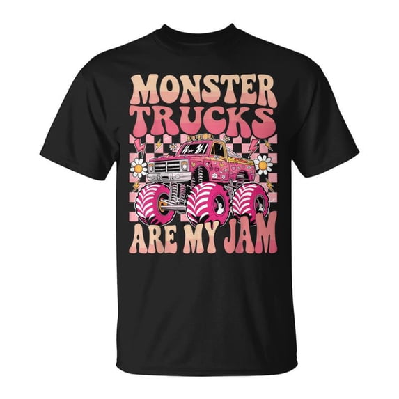 Monster Trucks Are My Jam Colorful Monster Truck TShirt
