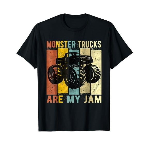 Monster Trucks Are My Jam Vintage Retro Monster Truck T-Shirt