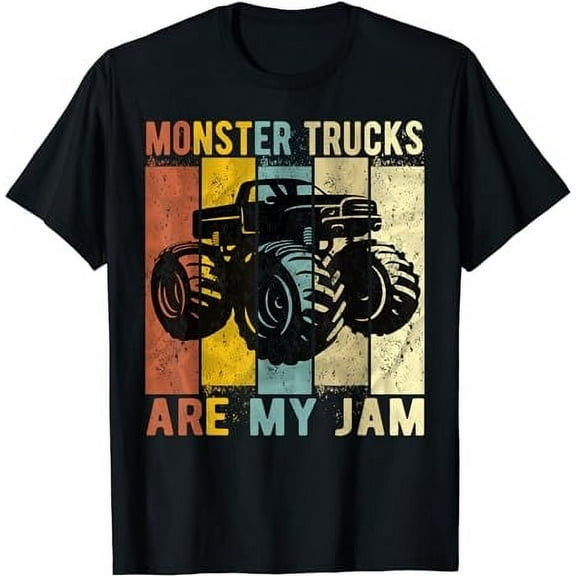 Monster Trucks Are My Jam Vintage Retro Monster Truck T-Shirt