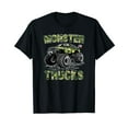 thumbnail image 1 of Monster Trucks Camouflage Vintage American Flag T-Shirt, 1 of 5
