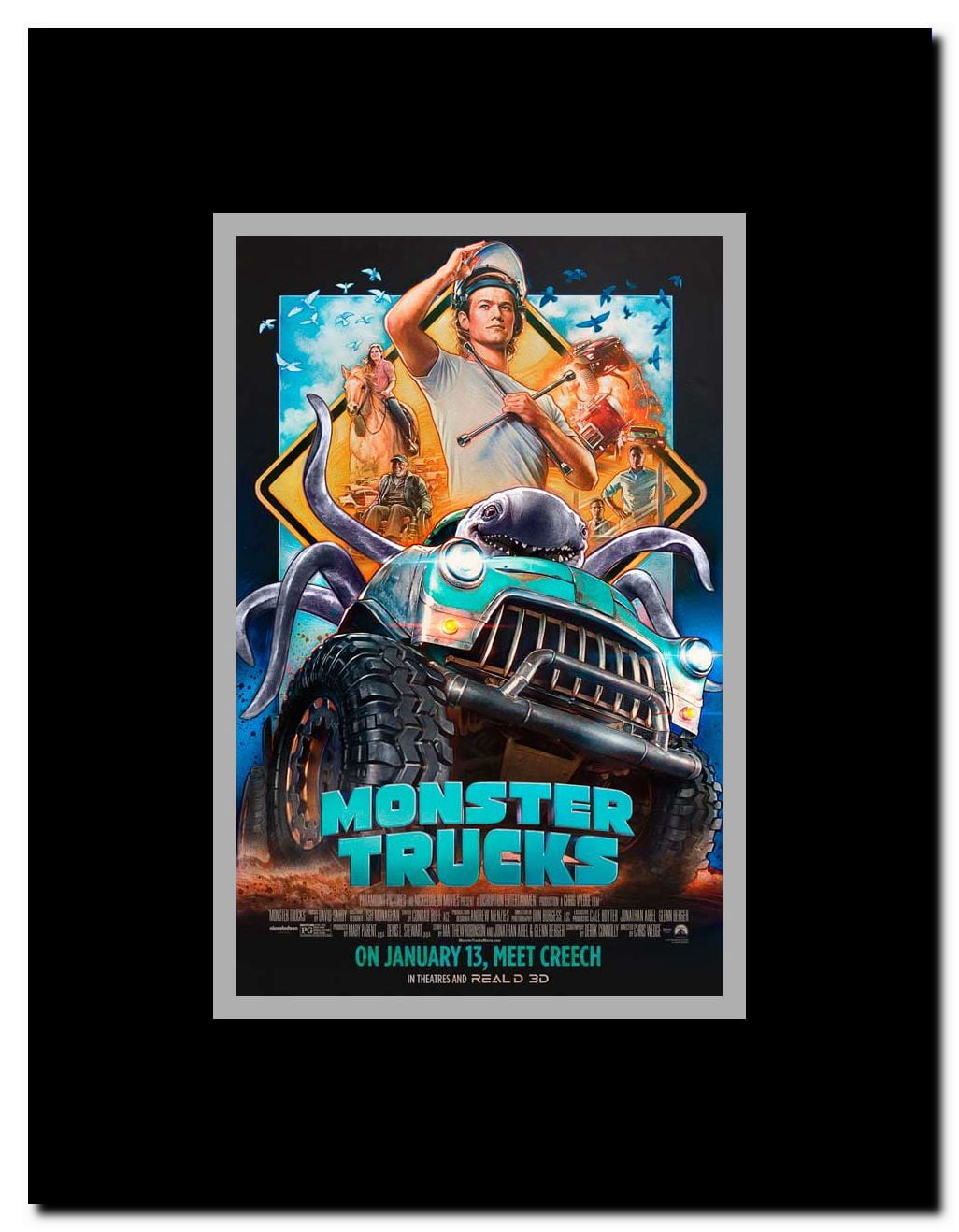Monster Trucks Framed Movie Poster
