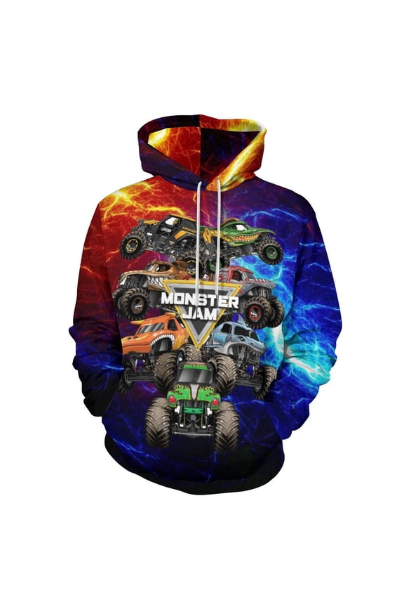 Monster Trucks-Ja-m Casual Hoodie Jacket Hooded Long Sleeves Sweatshirt Pullover Sweaters Women Men