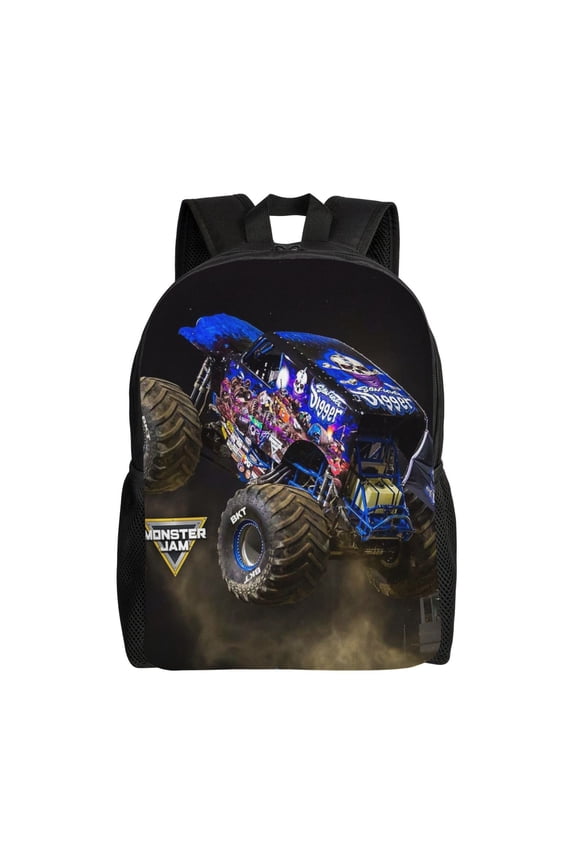 Monster Trucks-Ja-m Lightweight Backpack Laptop Shoulders Bag Bookbag Daypack Travel Women Men
