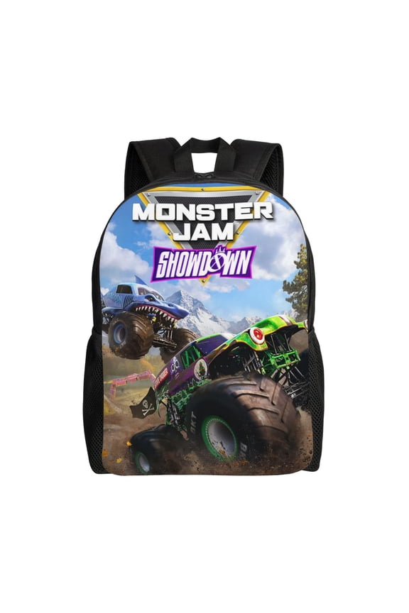 Monster Trucks-Ja-m Lightweight Backpack Laptop Shoulders Bag Bookbag Daypack Travel Women Men