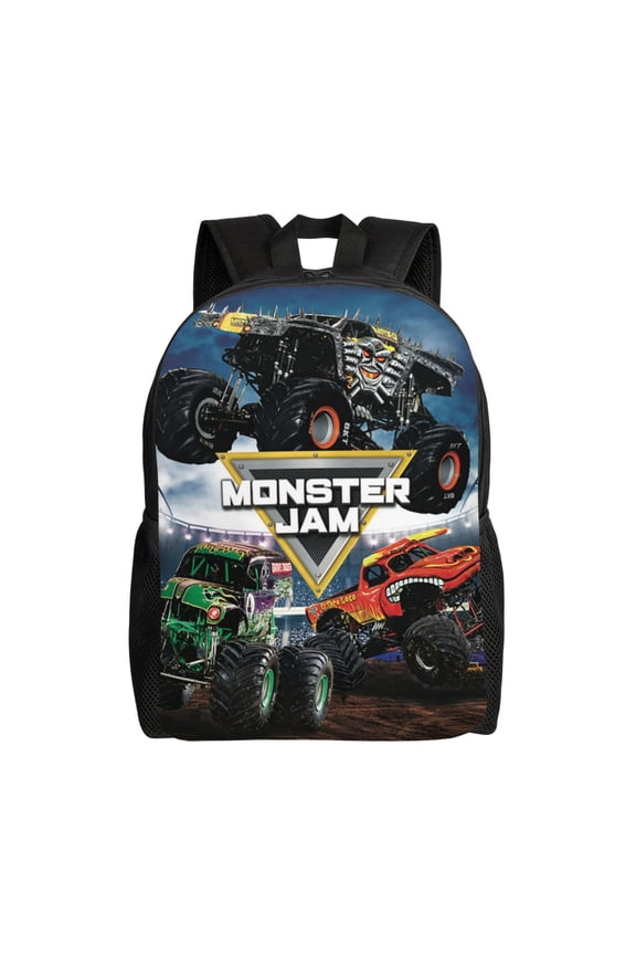Monster Trucks-Ja-m Lightweight Backpack Laptop Shoulders Bag Bookbag Daypack Travel Women Men