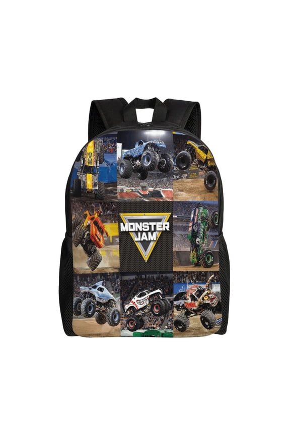 Monster Trucks-Ja-m Lightweight Backpack Laptop Shoulders Bag Bookbag Daypack Travel Women Men