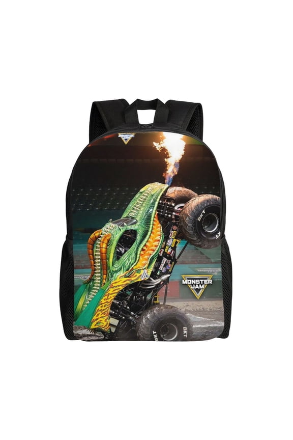 Monster Trucks-Ja-m Lightweight Backpack Laptop Shoulders Bag Bookbag Daypack Travel Women Men