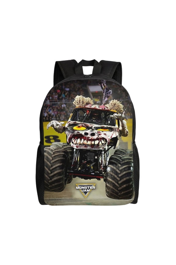 Monster Trucks-Ja-m Lightweight Backpack Laptop Shoulders Bag Bookbag Daypack Travel Women Men