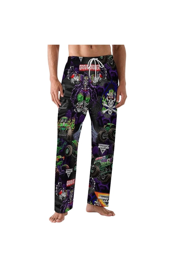 Monster Trucks-Ja-m Men's Pajamas Long Pants Home Pjs Sleepwear Pant Pajama
