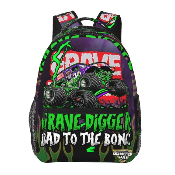 Monster Trucks-Jam Casual Backpacks Lightweight Backpack Shoulder Bag Camping Travel Daypack