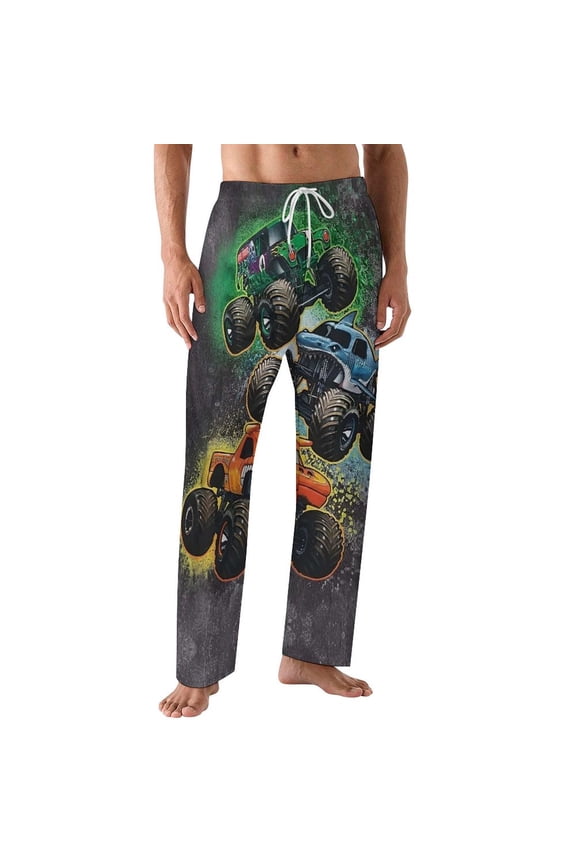 Monster Trucks-Jam Men's Pajamas Long Pants Home Pjs Sleepwear Pant Pajama