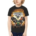 thumbnail image 1 of Monster Trucks-Jam Youth T-shirt Short Sleeve Graphic Tops Breathable Shirt Tees, 1 of 9
