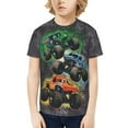 thumbnail image 1 of Monster Trucks-Jam Youth T-shirt Short Sleeve Graphic Tops Breathable Shirt Tees, 1 of 9