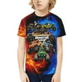 thumbnail image 1 of Monster Trucks-Jam Youth T-shirt Short Sleeve Graphic Tops Breathable Shirt Tees, 1 of 9
