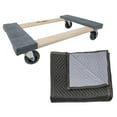 thumbnail image 1 of Monster Trucks MT10003 Wood 4-Wheel Dolly, Carpeted & MT10104 72" x 80" Economy Moving Blanket, 1 of 10