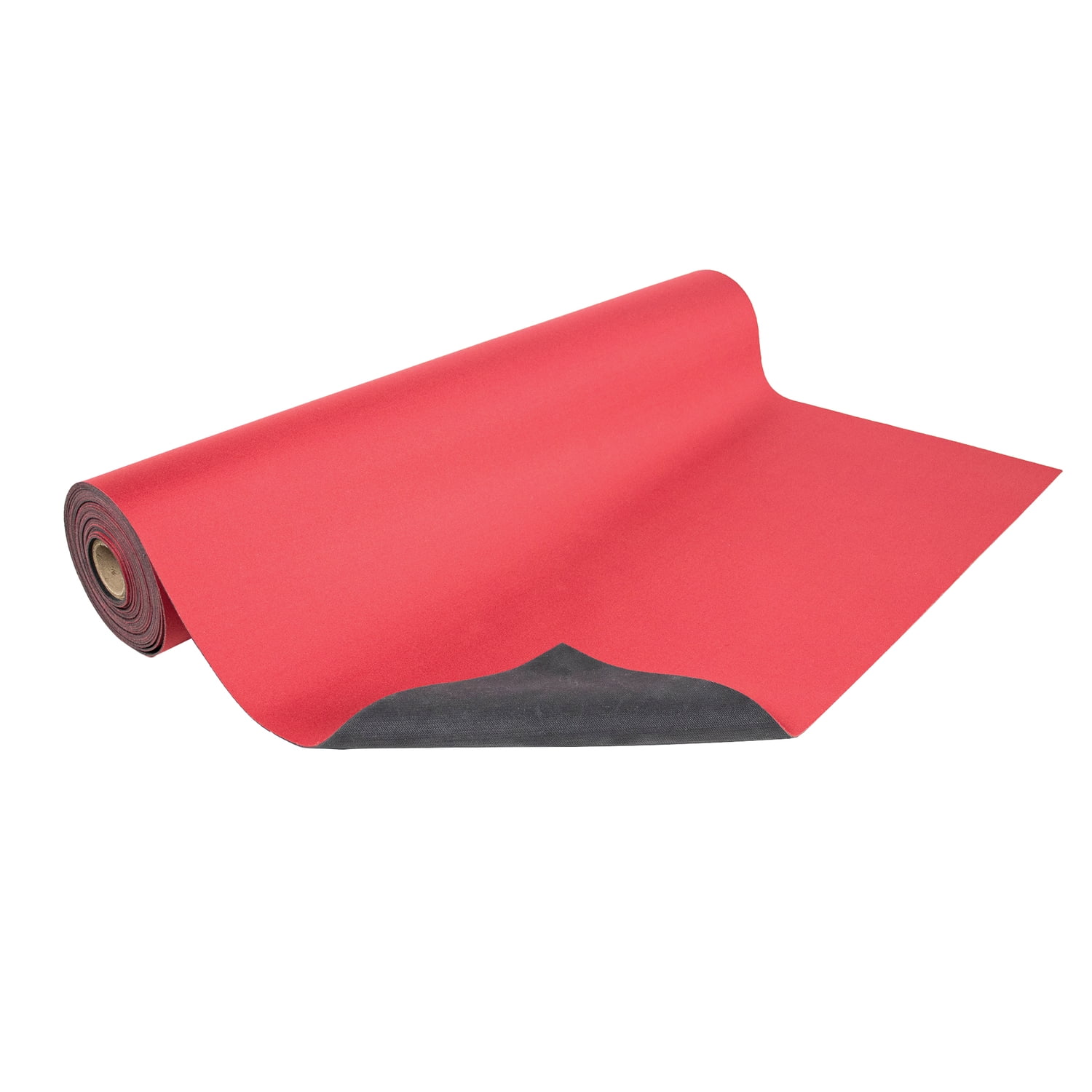 Monster Trucks MT99001RED Natural Rubber/Polyester Professional-Grade 27" x 20ft Floor Runner, Red/Black