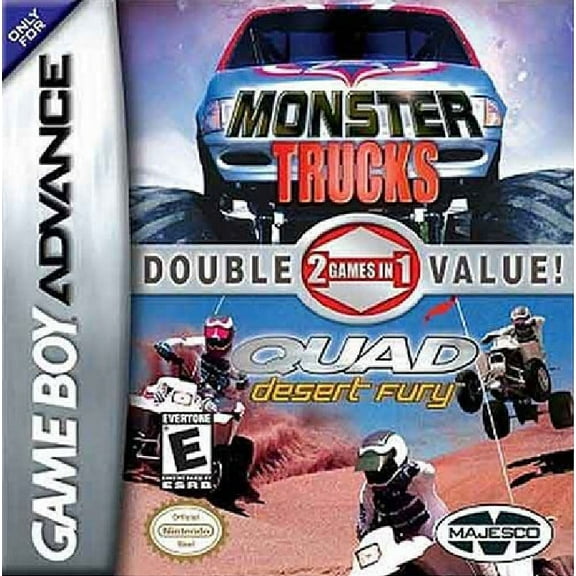 Restored Monster Trucks & Quad Desert Fury, by Nintendo, Physical Format, Racing Game, Game Boy Advance