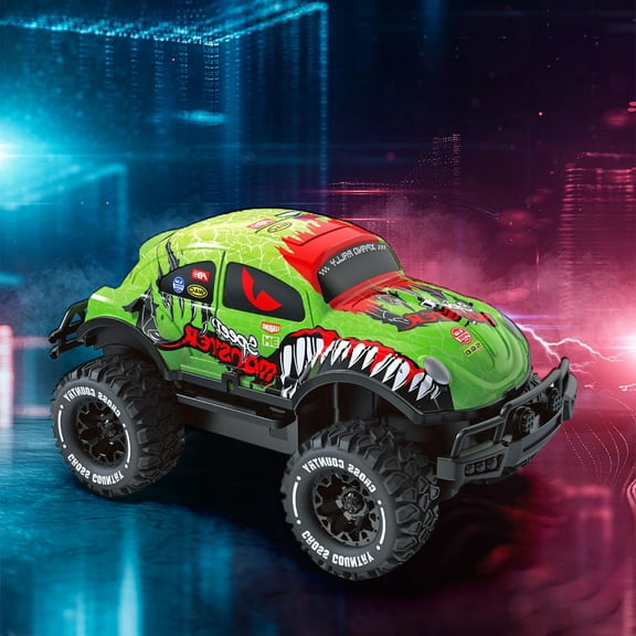 Monster Trucks Remote Control Car,1:20 Scale,All-Terrain Capabilities with Terrain Action Tires,Illuminated Vehicle