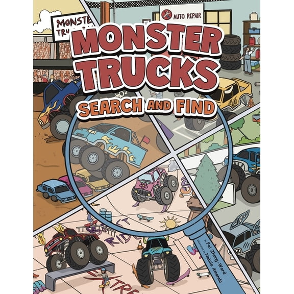 Monster Trucks Search and Find: A Fun, Imaginative, and Educational Search and Find Book for Smart and Curious Kids, (Paperback)