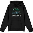 thumbnail image 1 of Monster Trucks Smashing It Adult Black Long Sleeve Hoodie-Medium, 1 of 3