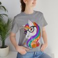 thumbnail image 1 of Monster Unicorn Be Yourself Rainbow Mane Shirt bella canvas 3001, 1 of 7