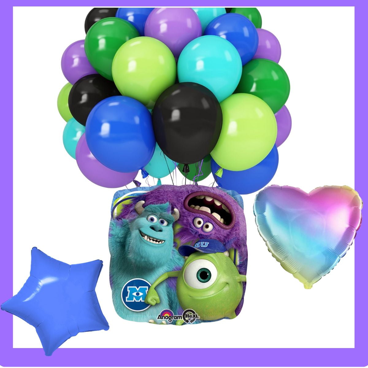 Monster University Balloons Bouquet - 21-Piece Set (Latex, Square & Mylar  Balloons) - Walmart.com