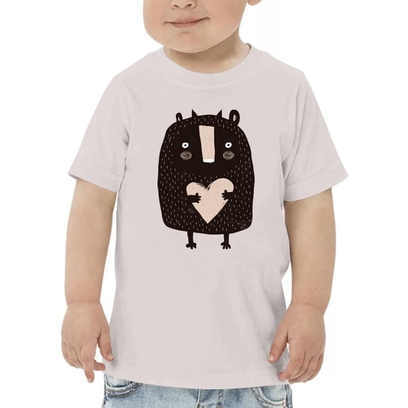 Monster W Grey Heart T-Shirt Toddler -Image by Shutterstock, 4 Toddler