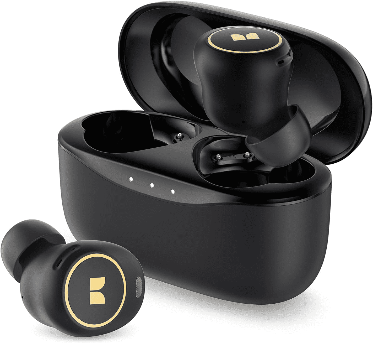 Monster Wireless Earbuds, Bluetooth 5.0 in-Ear Headphones with Charging Case, Stereo Earphones Deep Bass Sound, Built-in Mic, Clear Call, Water Resistant Design for Sports