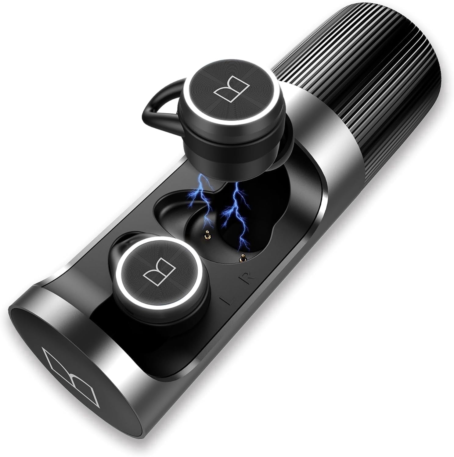 Monster Wireless Earbuds, Bluetooth 5.0 in-Ear Headphones with Charging Case, Stereo Earphones Deep Bass Sound, IPX5 Waterproof, Built-in Mic, Clear Call, Secure Fit for Sports
