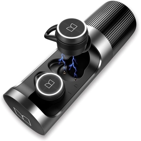 Monster Wireless Earbuds, Bluetooth 5.0 in-Ear Headphones with Charging Case, Stereo Earphones Deep Bass Sound, IPX5 Waterproof, Built-in Mic, Clear Call, Secure Fit for Sports