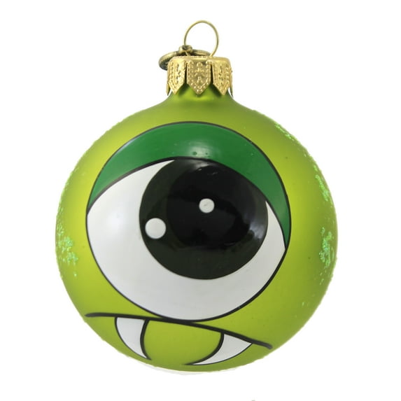 Monster With Fangs Ornament - 1 Glass Ornament 3.5 Inch, Glass - Halloween Mike Boo 1509891