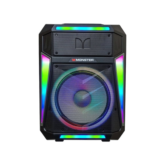 Monster Z6 All-in-One PA Bluetooth Speaker System, 650W, 15-Inch Subwoofer, Black, MNZ6