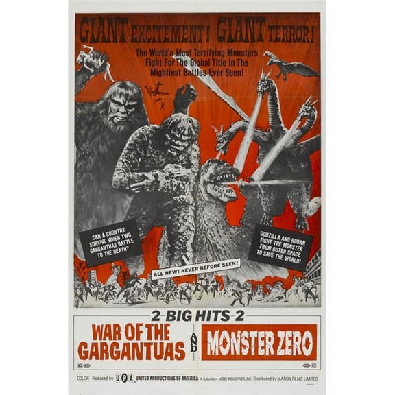 Monster Zero Movie Poster - 27 x 40 in.