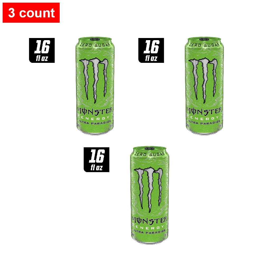 Monster Zero Sugar Ultra Paradise Energy Drink Can 16 fl oz - 3 count