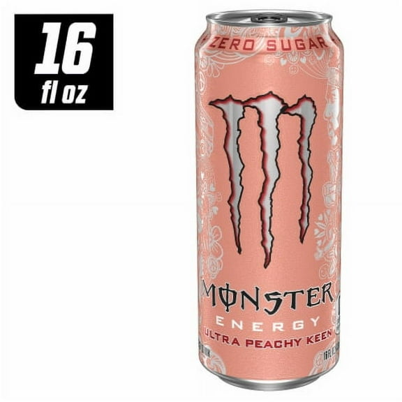 Monster Zero Sugar Ultra Peachy Keen Energy Drink Can