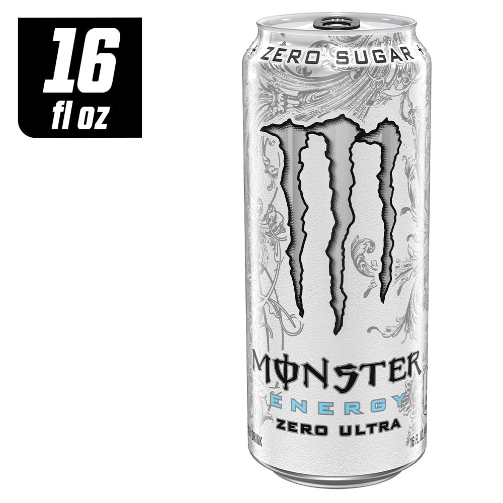 Monster Zero Sugar Zero Ultra Energy Drink Can, 16 fl oz (Package May Vary)