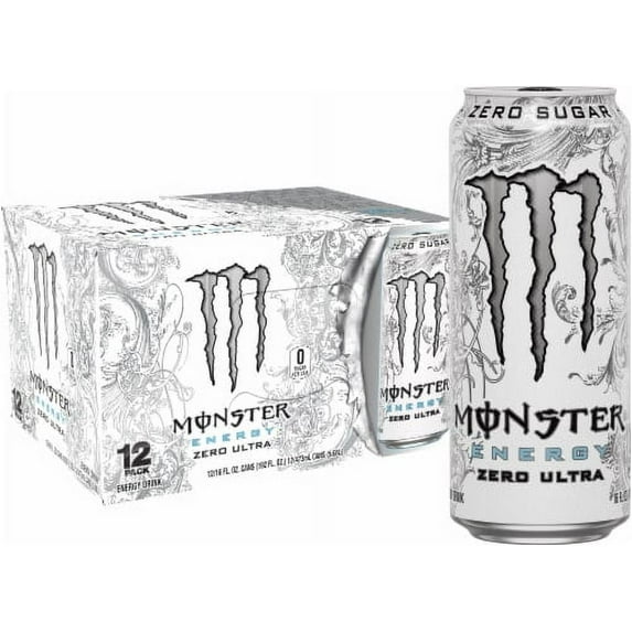 Monster Zero Sugar Zero Ultra Energy Drink Multipack Cans 12 pk / 16 fl oz