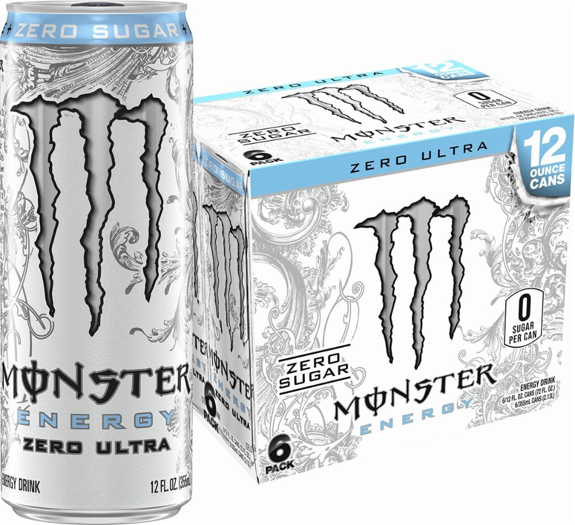 Monster® Zero Sugar Zero Ultra Energy Drink Multipack Cans