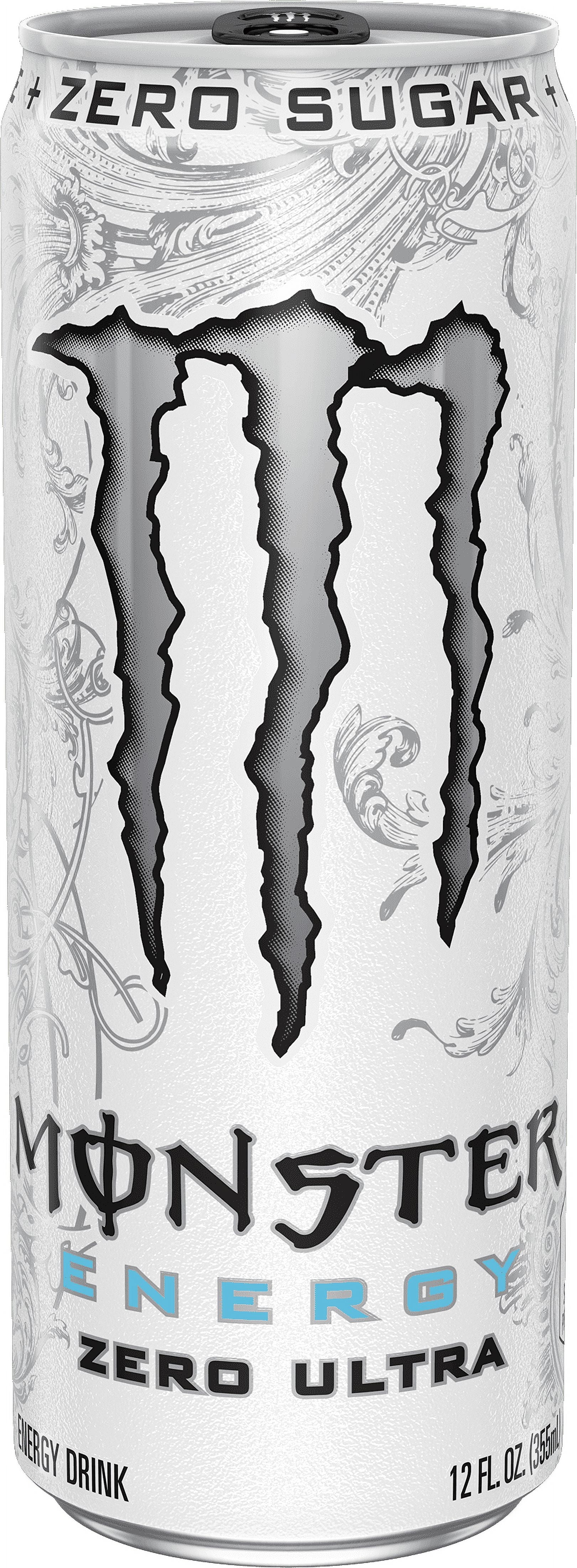 Monster Zero Ultra, Sugar Free Energy Drink, 12 fl oz-Pack Of 4